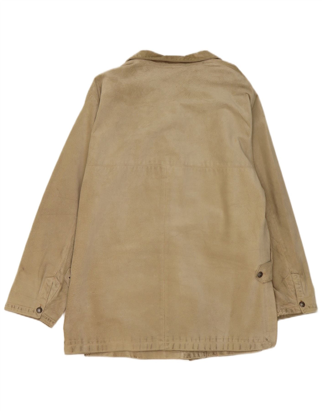 Nazareno Gabrielli veliki ženski gornji kaput od brušene kože IT 40 Small Beige