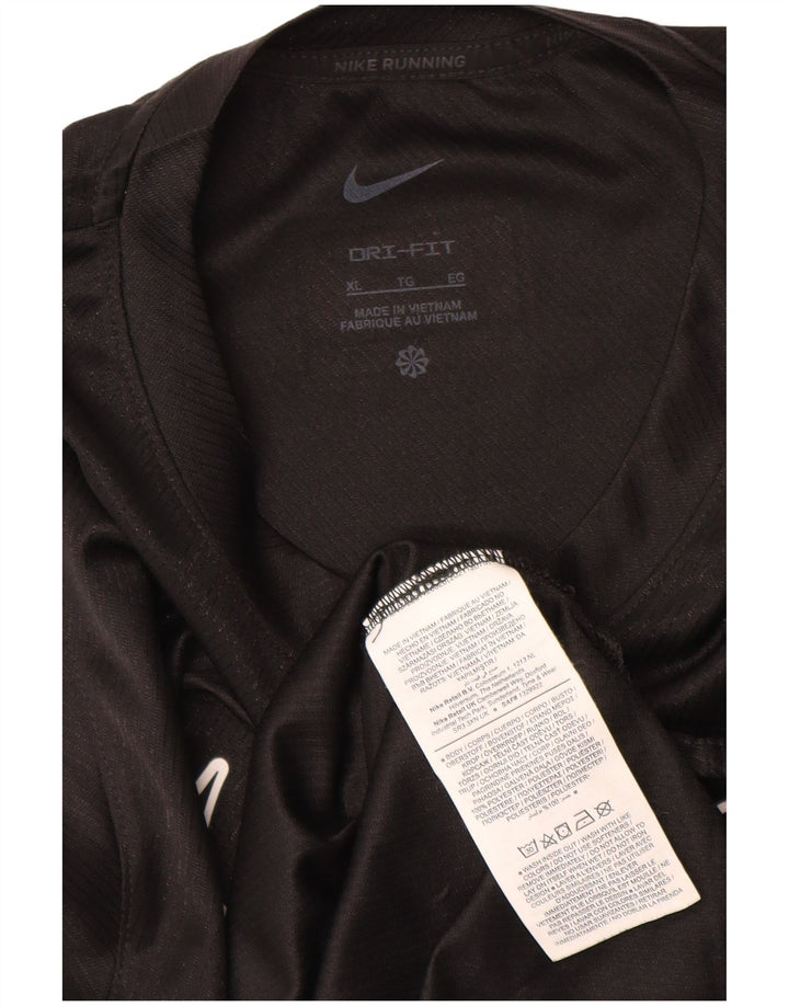 Nike Ženski Dri Fit Graphic Vest Top UK 18 XL crni poliester