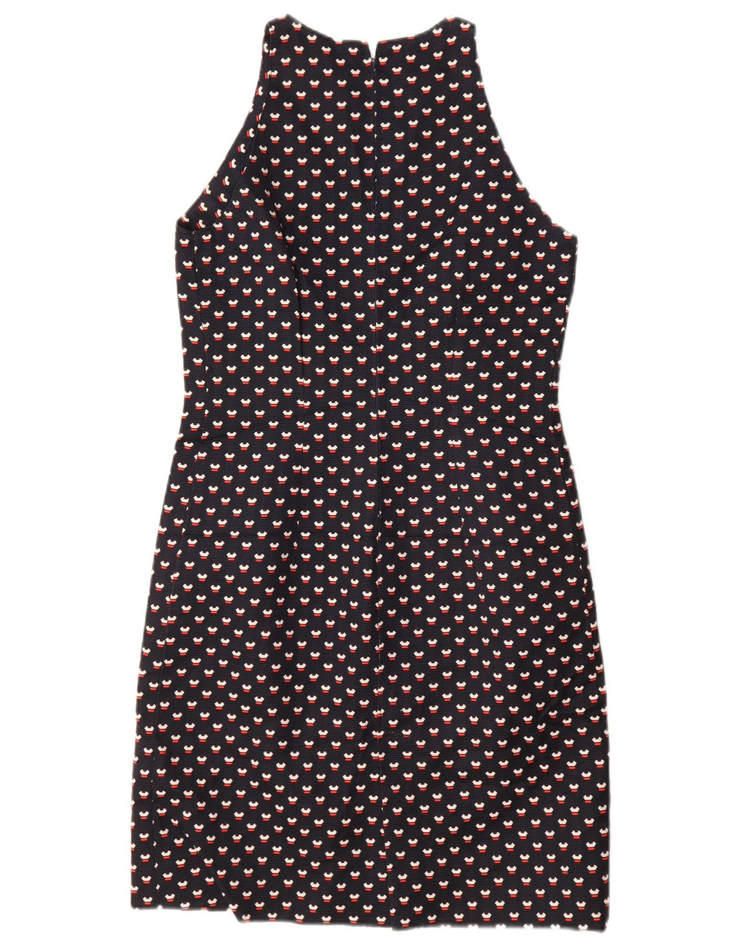 VINTAGE ženski set od 2 komada s 3 gumba UK 12 Srednje mornarsko plava točkasta