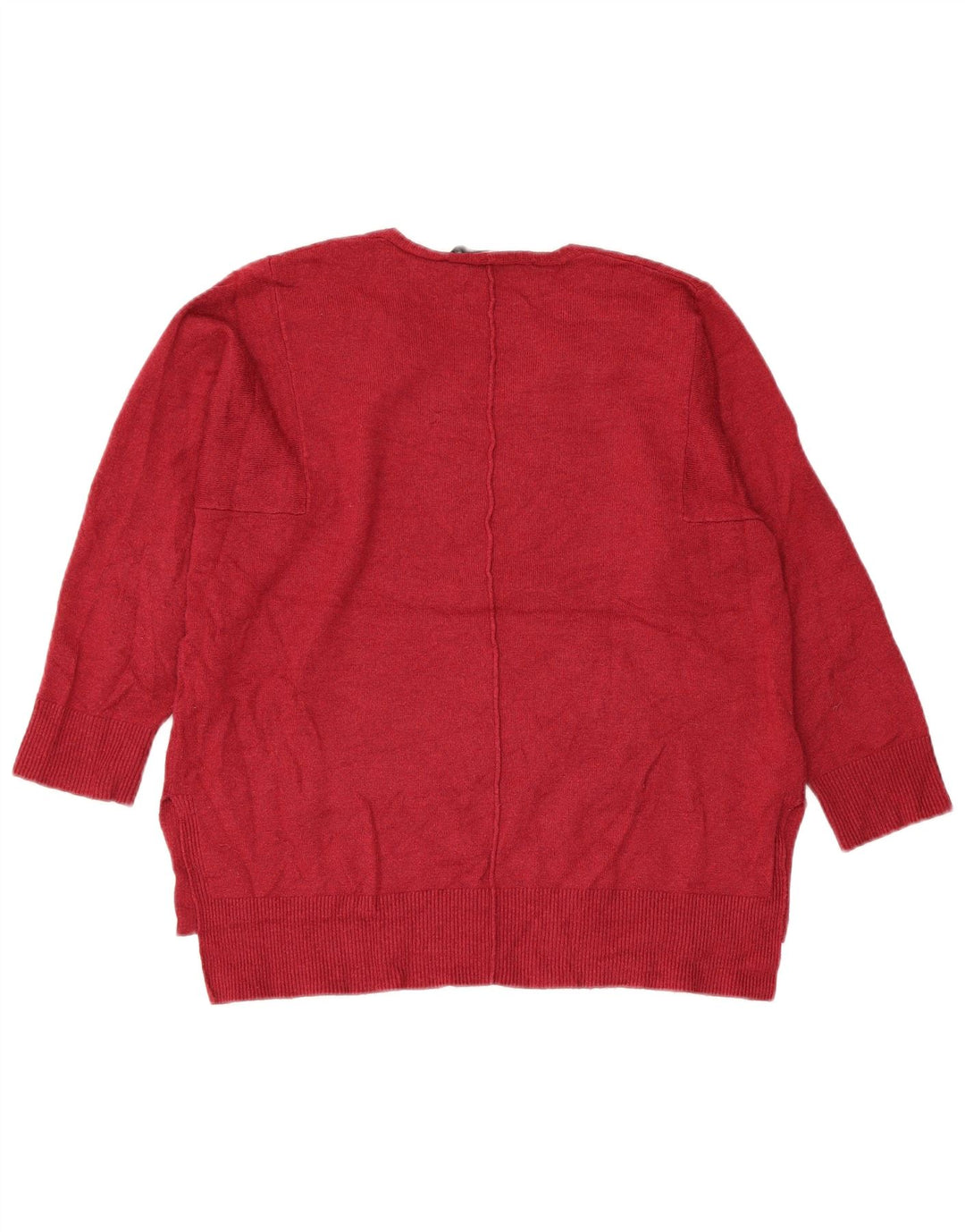 FRENCH CONNECTION Ženski džemper s V-izrezom UK 10 Mali bordo