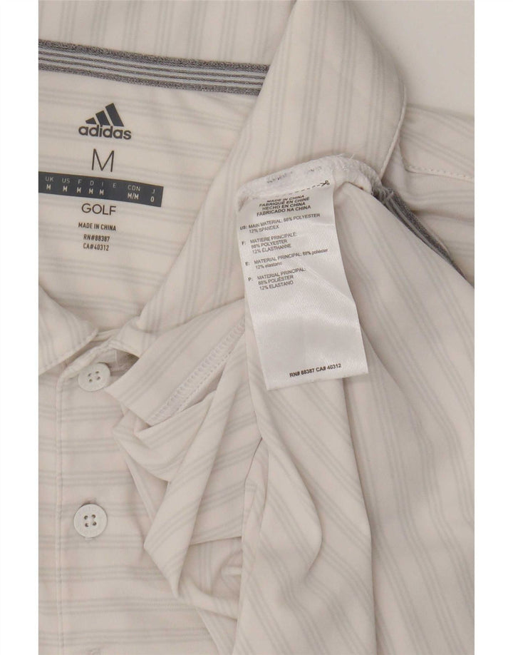 Adidas muška polo majica za golf srednje bijele pruge od poliestera