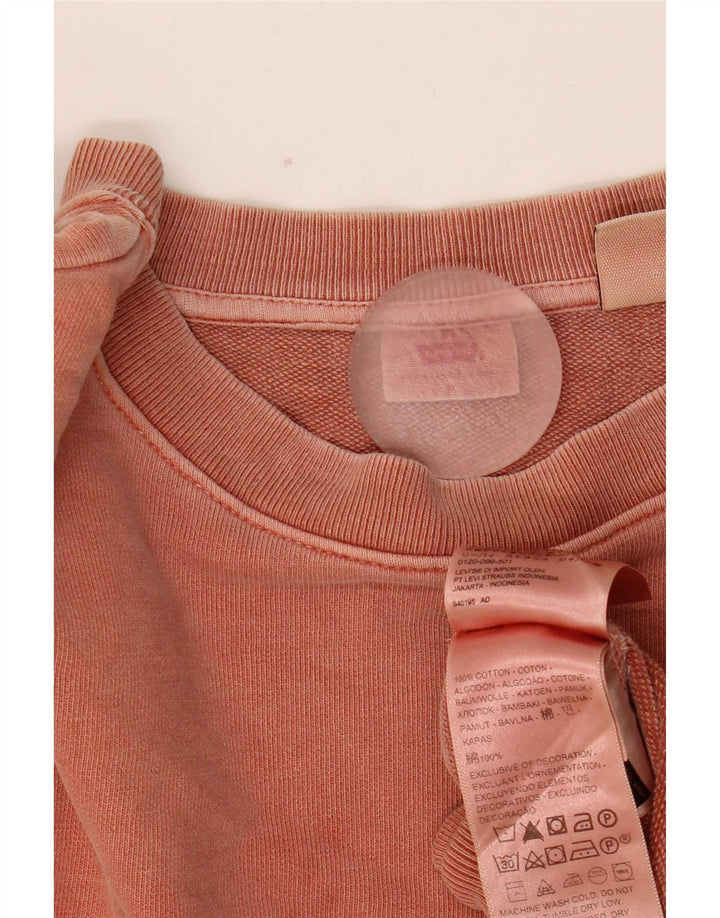 Levi's veliki ženski džemper UK 14 Srednje crveni pamuk