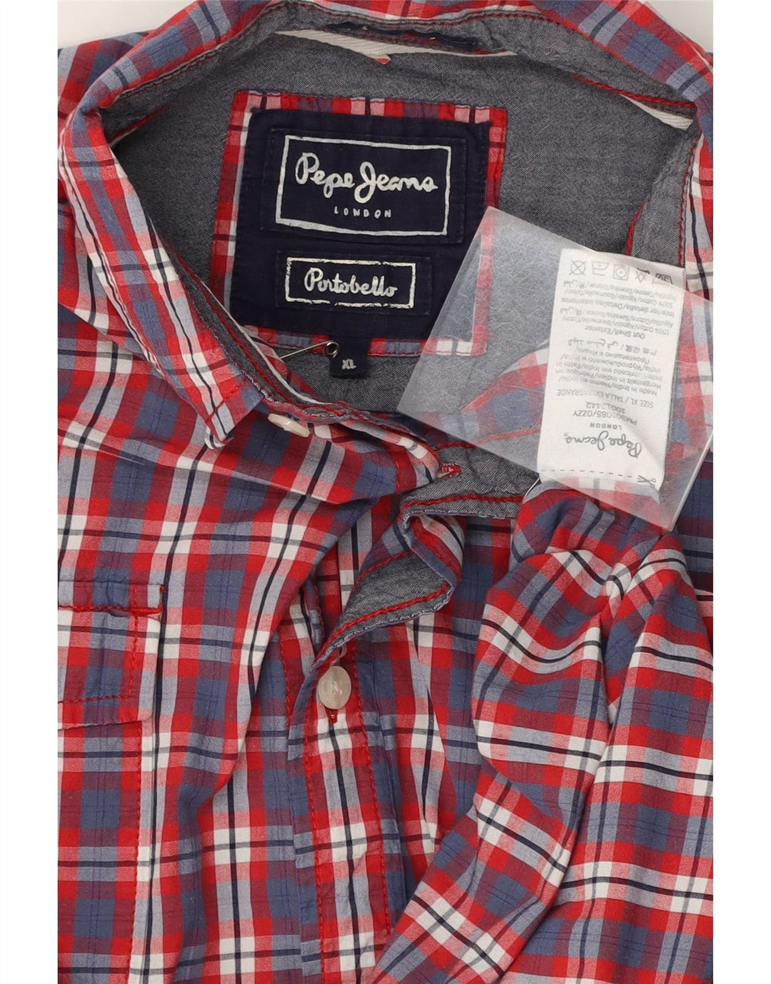 PEPE JEANS Mens Shirt XL Red Check Cotton Vintage PEPE Jeans and Second-Hand PEPE Jeans from Messina Hembry 
