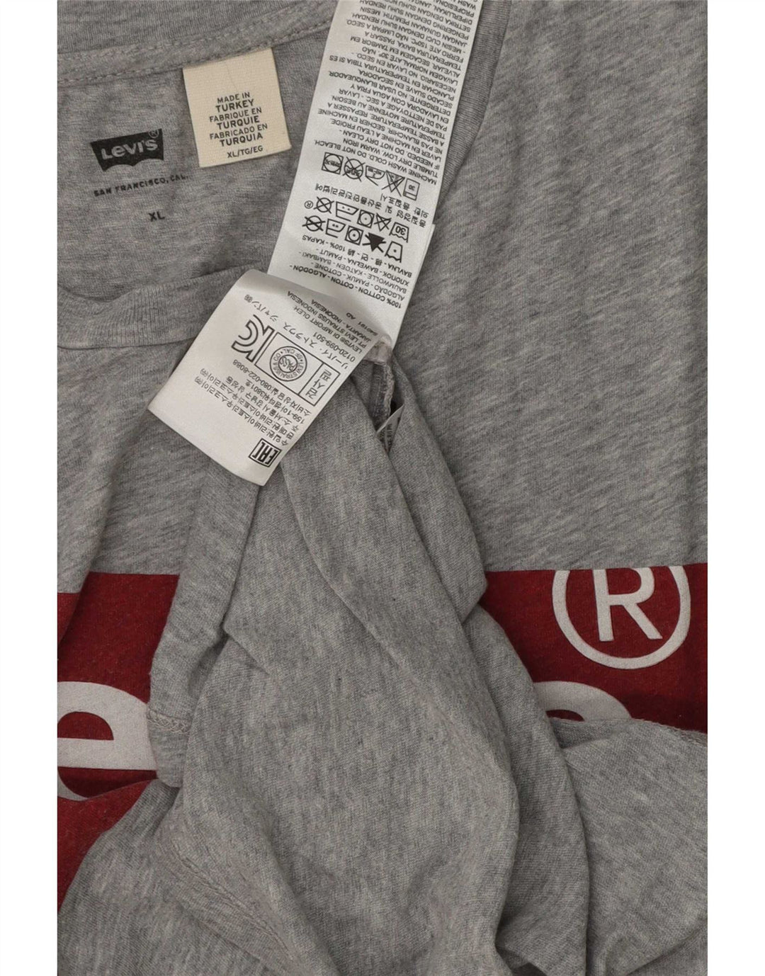 Levi's muška majica s grafičkim motivima XL, sivi pamuk