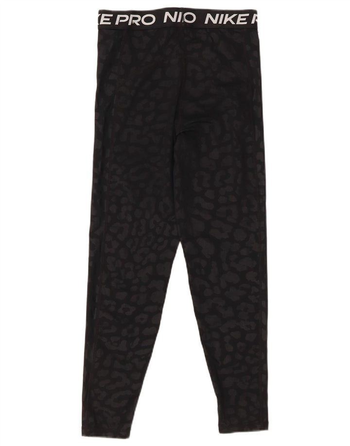 Nike Ženske Graphic Capri Leggings UK 8 Poliester s malim crnim uzorkom životinja