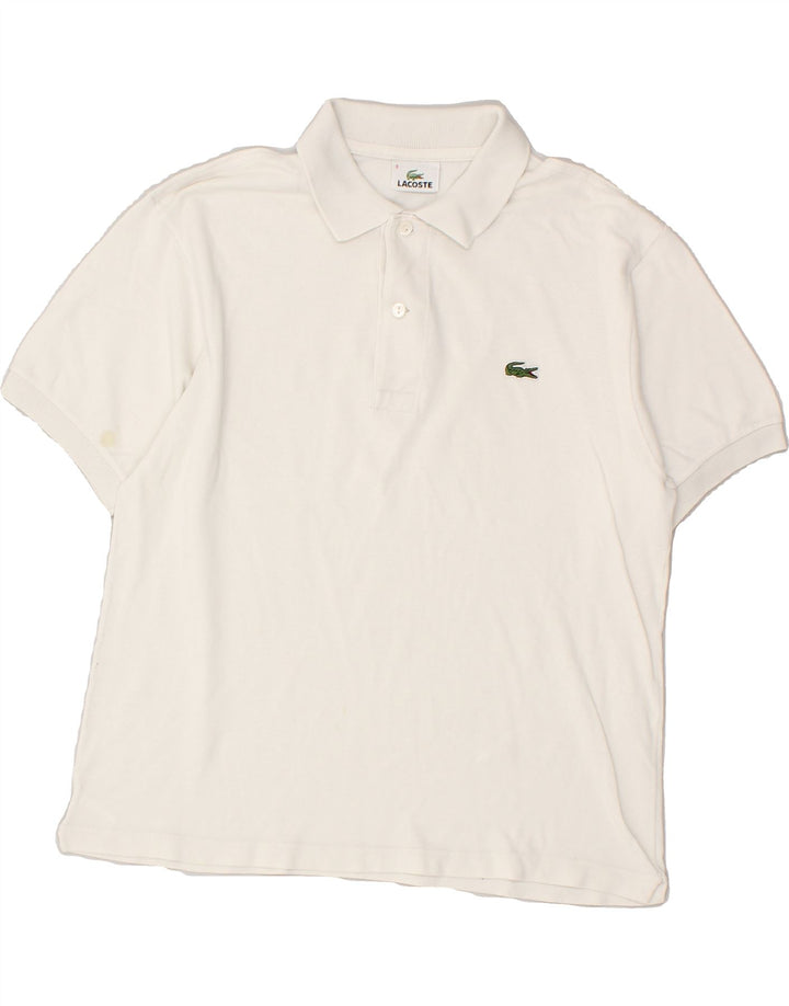 LACOSTE Muška polo majica Veličina 3 Mala bijela pamučna