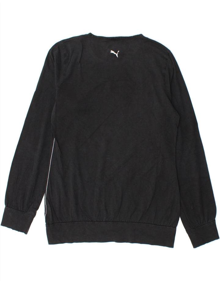 PUMA Womens Graphic Sweatshirt Jumper UK 12 Medium  Black Vintage Puma and Second-Hand Puma from Messina Hembry 