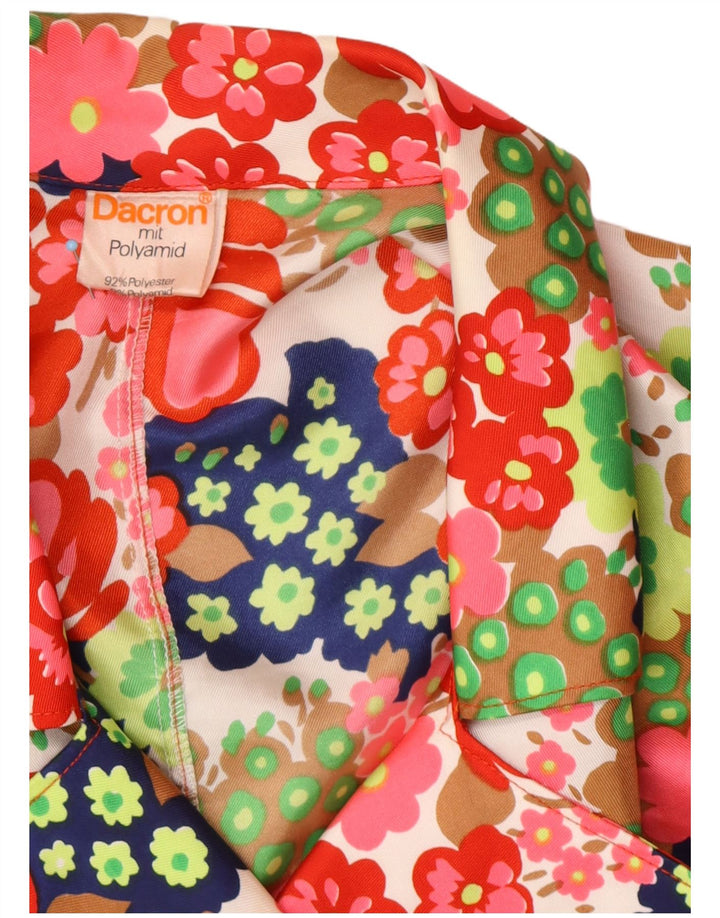 VINTAGE Ženska jakna sako kratkih rukava UK 12 srednje višebojna