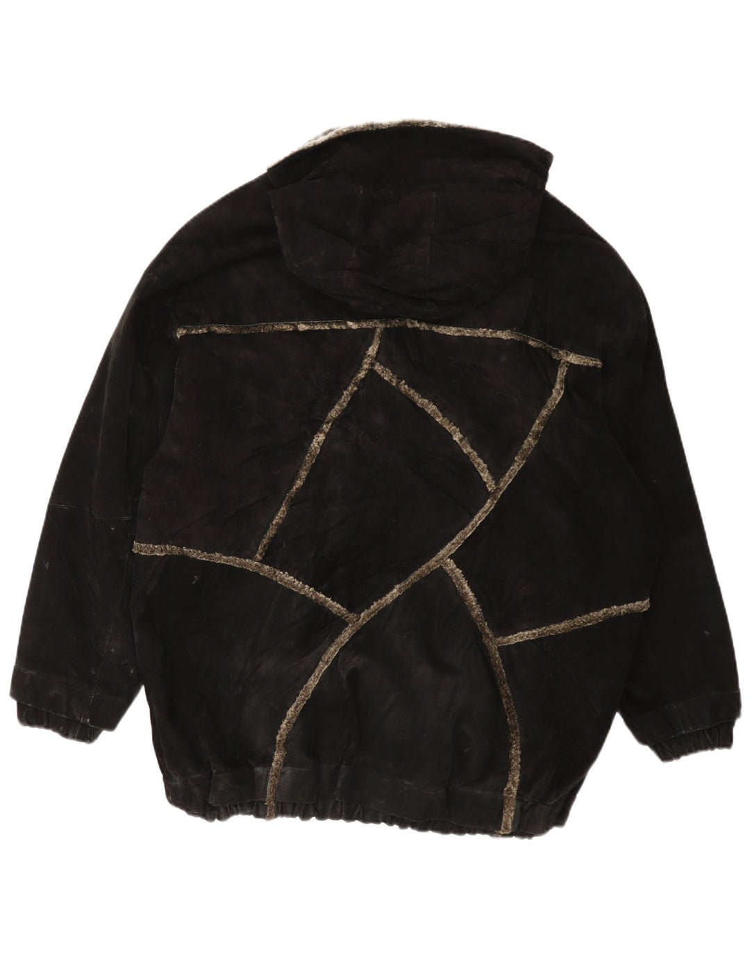 GIORGIO MOBIANI Muška antilop jakna s kapuljačom UK 44 2XL crna koža