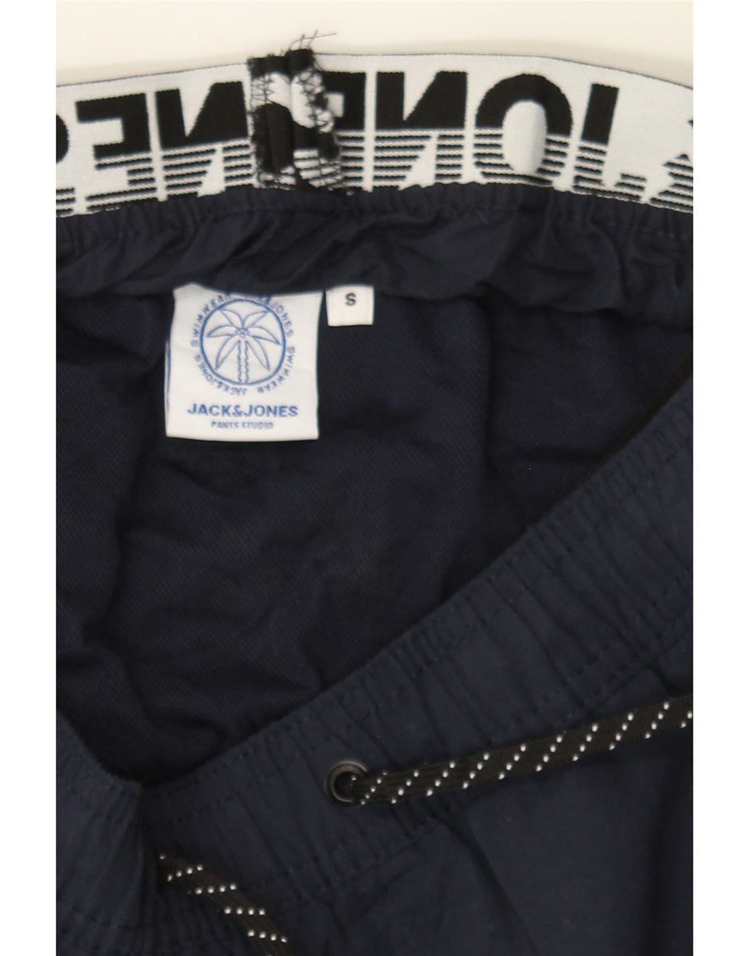 JACK & JONES Mens Sport Shorts Small  Navy Blue Polyester Vintage Jack & Jones and Second-Hand Jack & Jones from Messina Hembry 