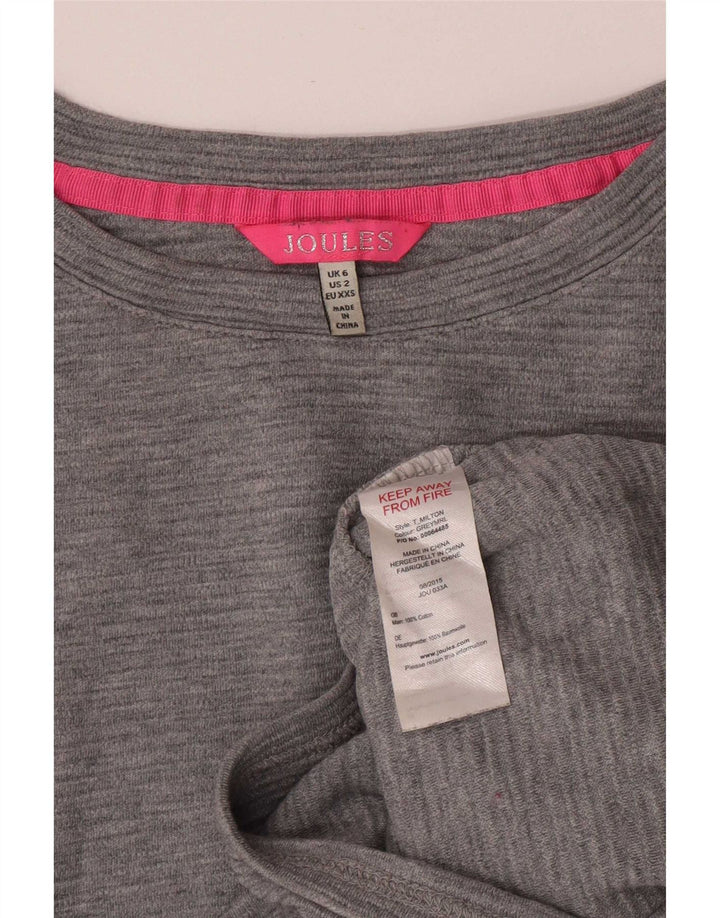 Joules ženska prevelika majica dugih rukava UK 6 XS sivi pamuk