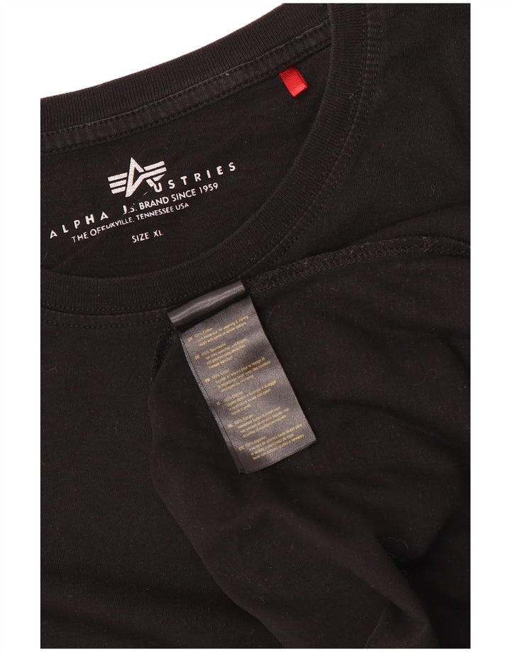 Alpha Industries Muška majica XL crni pamuk