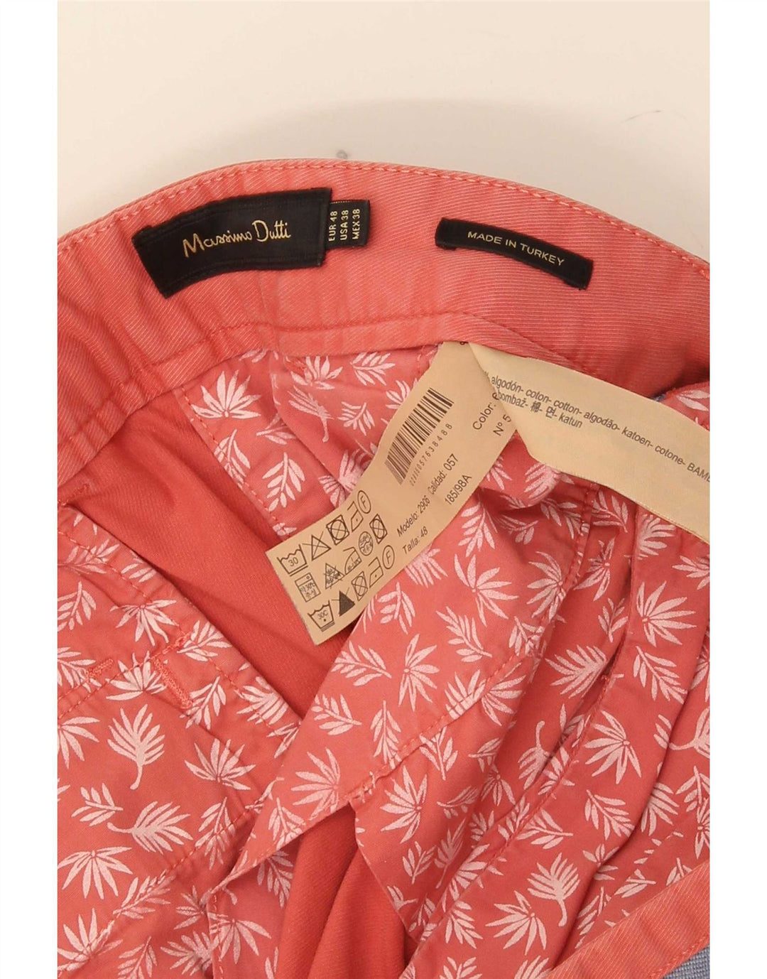 Massimo Dutti muške chino kratke hlače IT 48 srednje W38 crveni pamuk