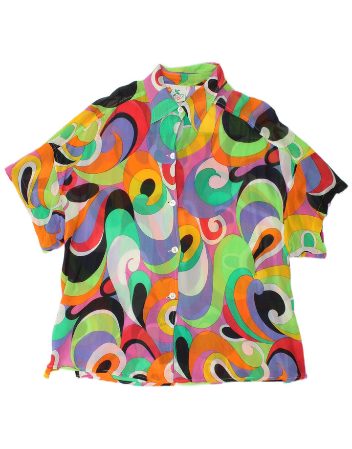 Sportmax ženska prevelika košulja bluza UK 10 Mali raznobojni paisley