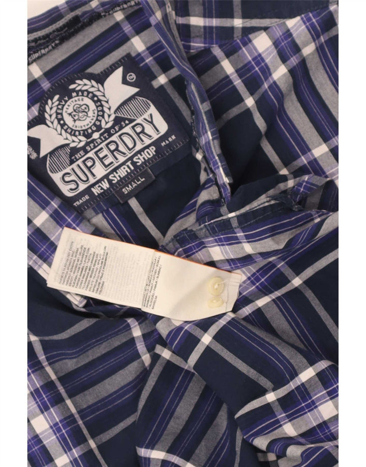 Superdry muška košulja mala tamnoplava karirana pamuk
