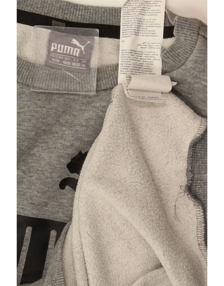 PUMA muški džemper s grafičkim motivima, srednje sivi flekasti pamuk