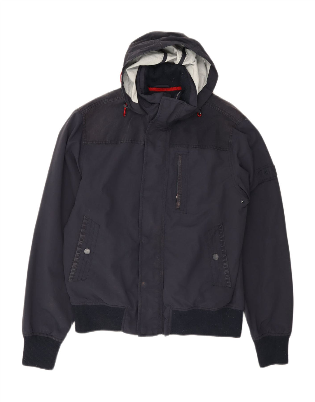 Fat Face muška bomber jakna s kapuljačom UK 36 Mala tamnoplava poliesterska