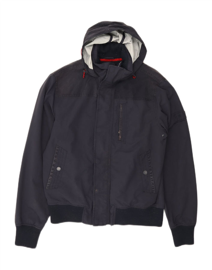 Fat Face muška bomber jakna s kapuljačom UK 36 Mala tamnoplava poliesterska