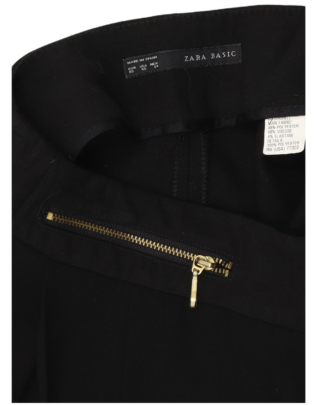 ZARA ženske ležerne kratke hlače visokog struka XS W24 crni poliester