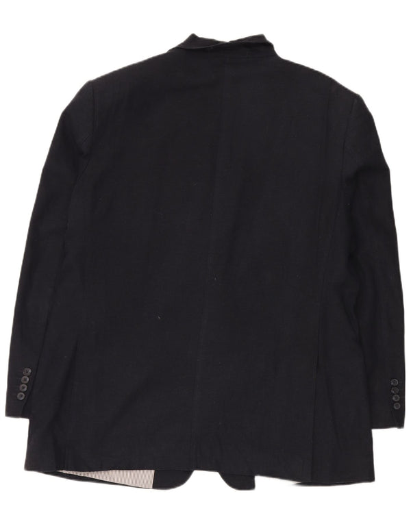 Marks & Spencer muška jakna sa 2 gumba UK 44 XL mornarsko plava lanena