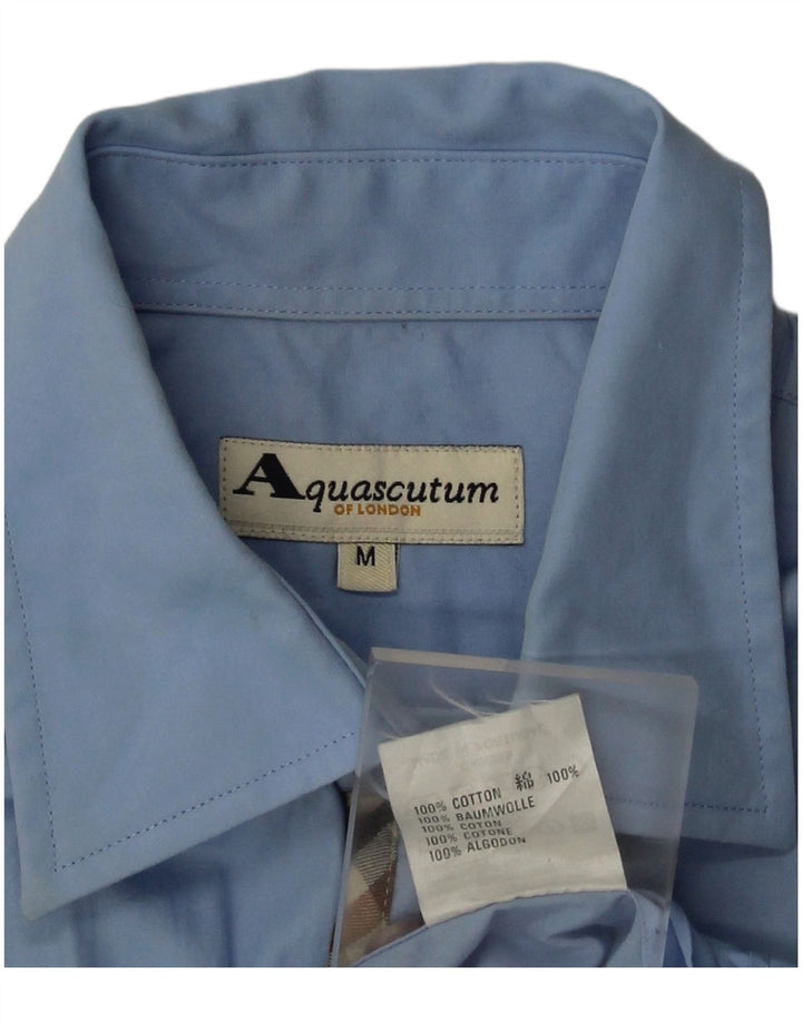 Aquascutum muška košulja kratkih rukava Srednje plavi pamuk