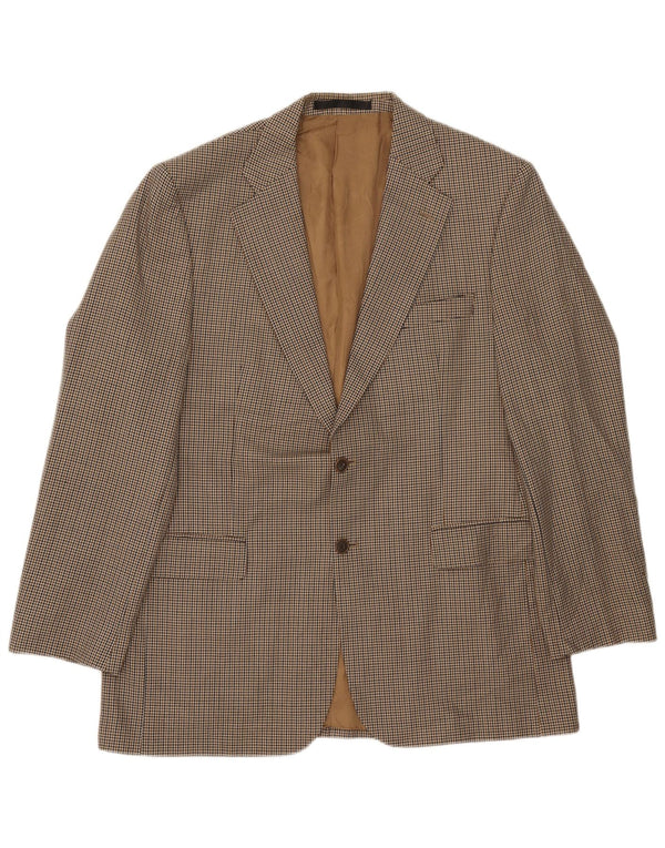 Marks & Spencer muška dugačka jakna jakna UK 42 Large Beige Houndstooth