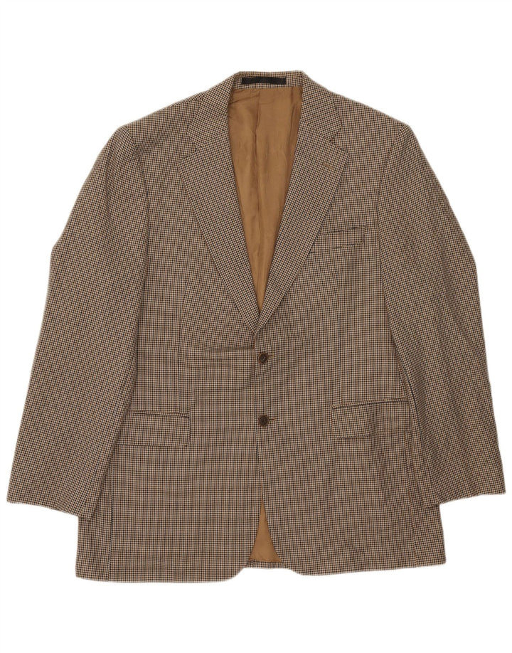 Marks & Spencer muška dugačka jakna jakna UK 42 Large Beige Houndstooth