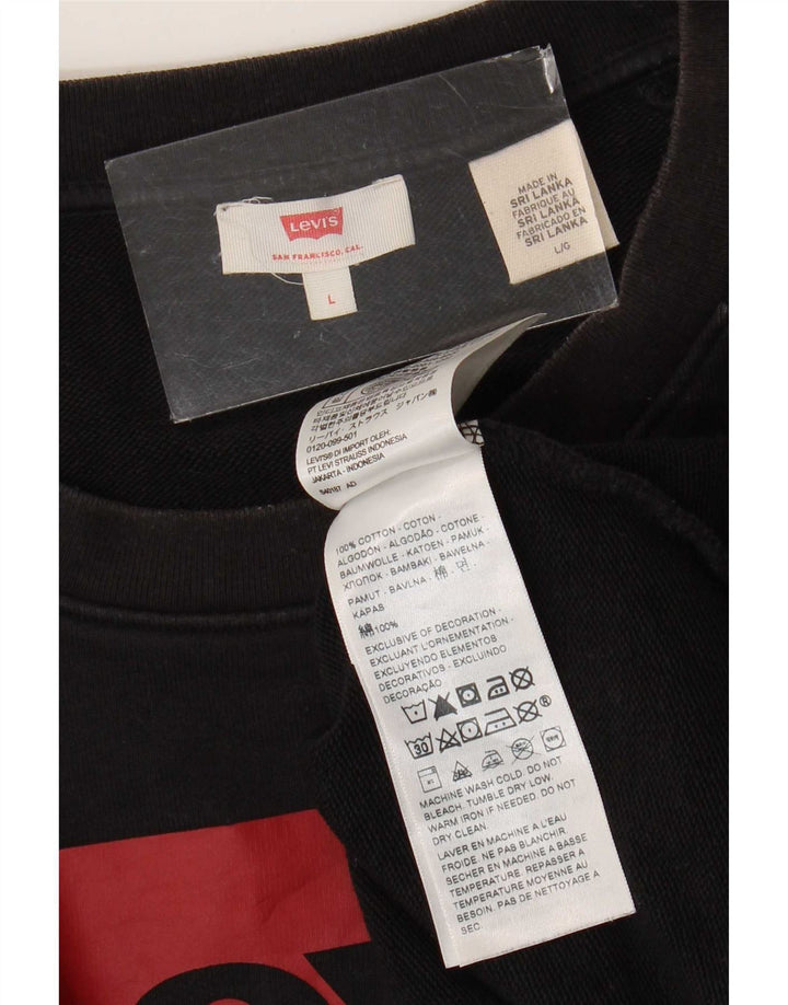 Levi's ženski džemper s grafičkim motivima UK 16 Veliki crni pamuk