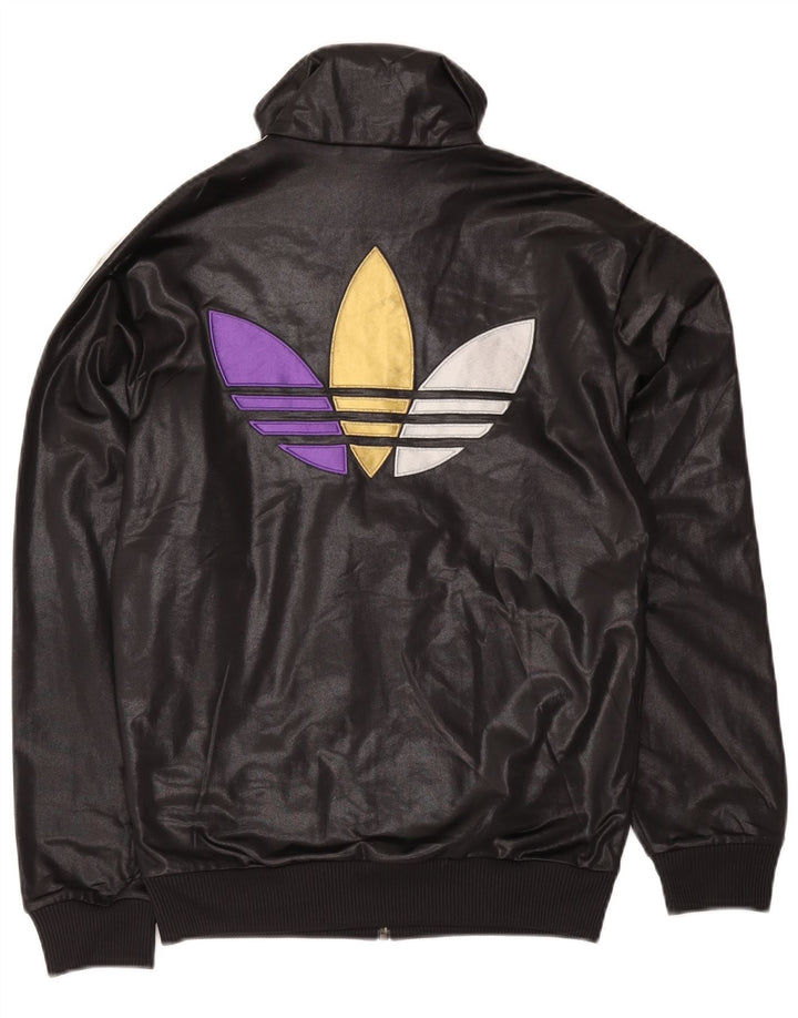 Adidas muška trenirka s grafičkim motivima, mala crna poliesterska jakna
