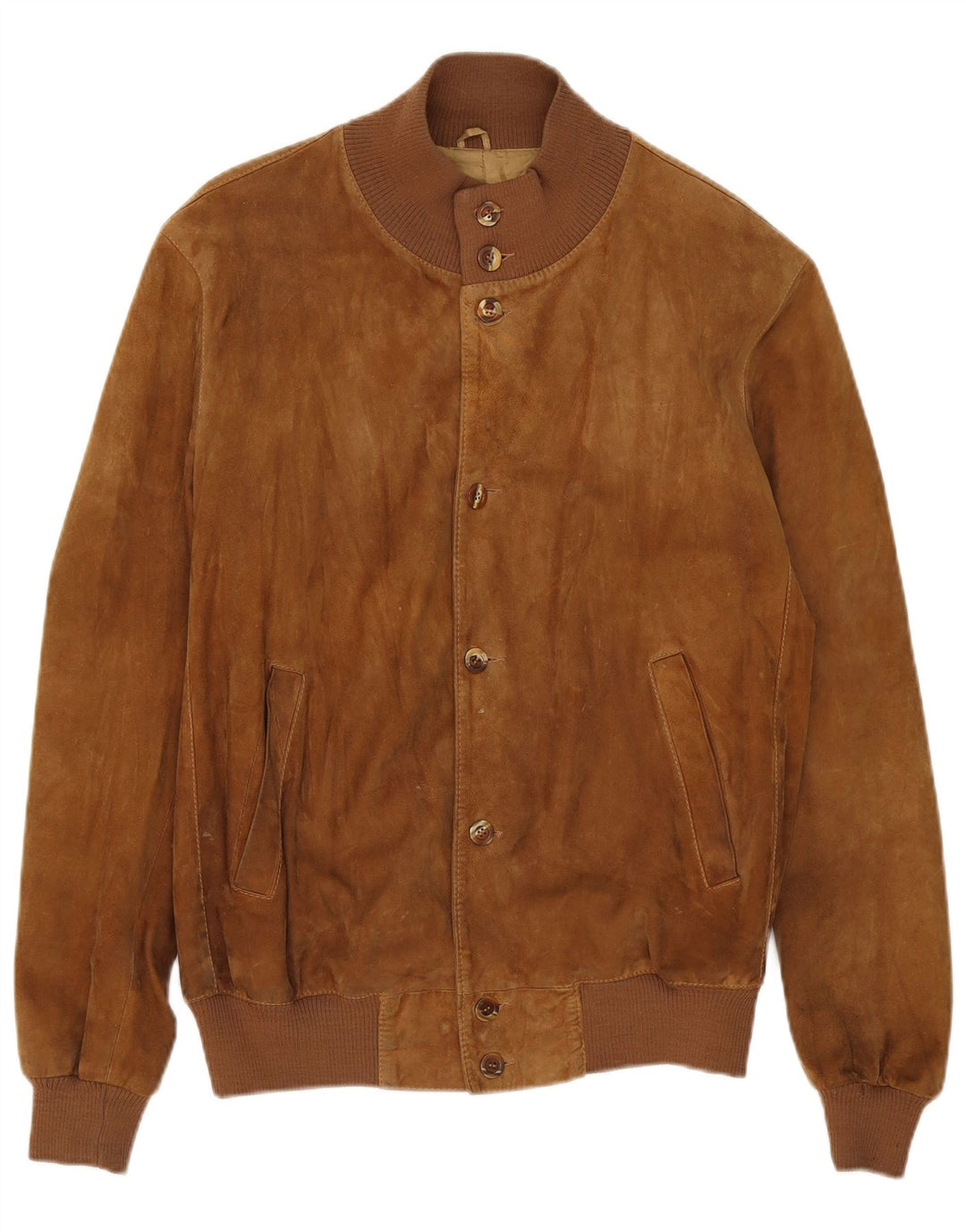 Vintage muška bomber jakna od brušene kože UK 40 velika bež koža