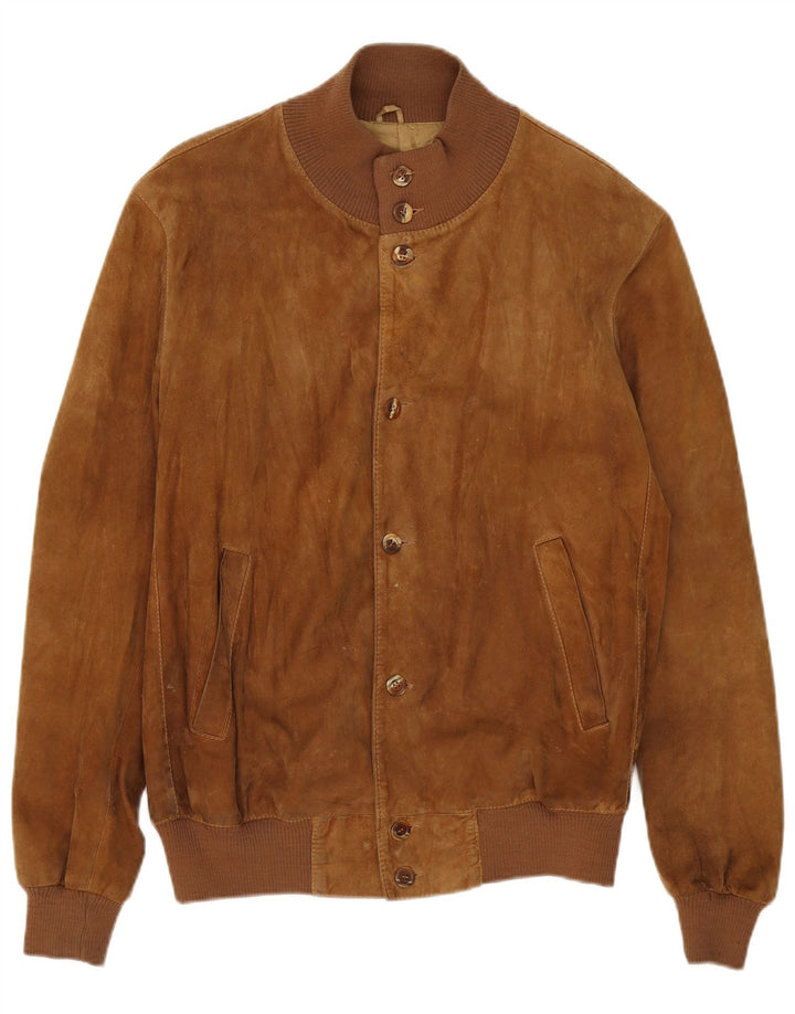 Vintage muška bomber jakna od brušene kože UK 40 velika bež koža