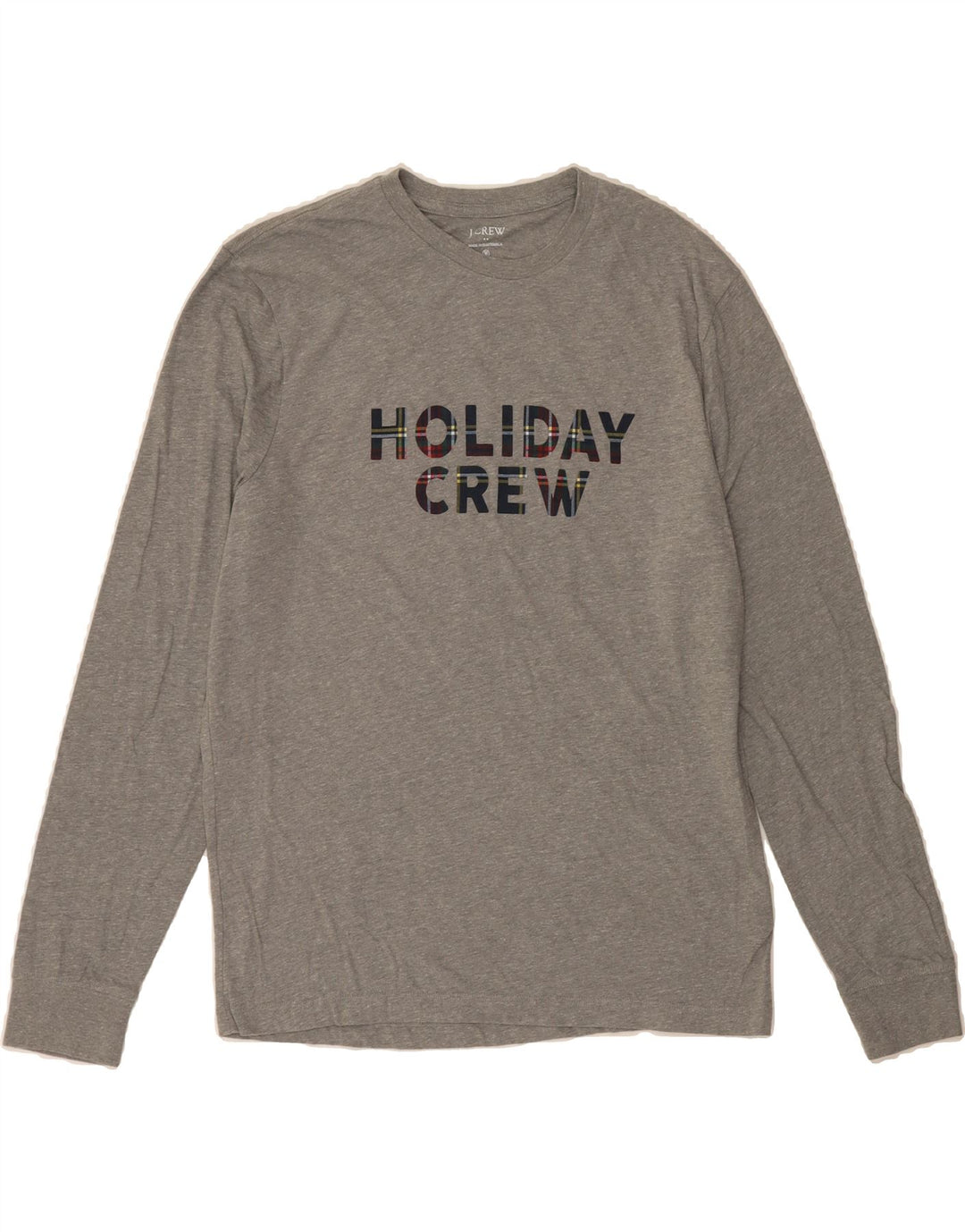 J. CREW Mens Graphic Top Long Sleeve Medium Grey Cotton Vintage J. Crew and Second-Hand J. Crew from Messina Hembry 