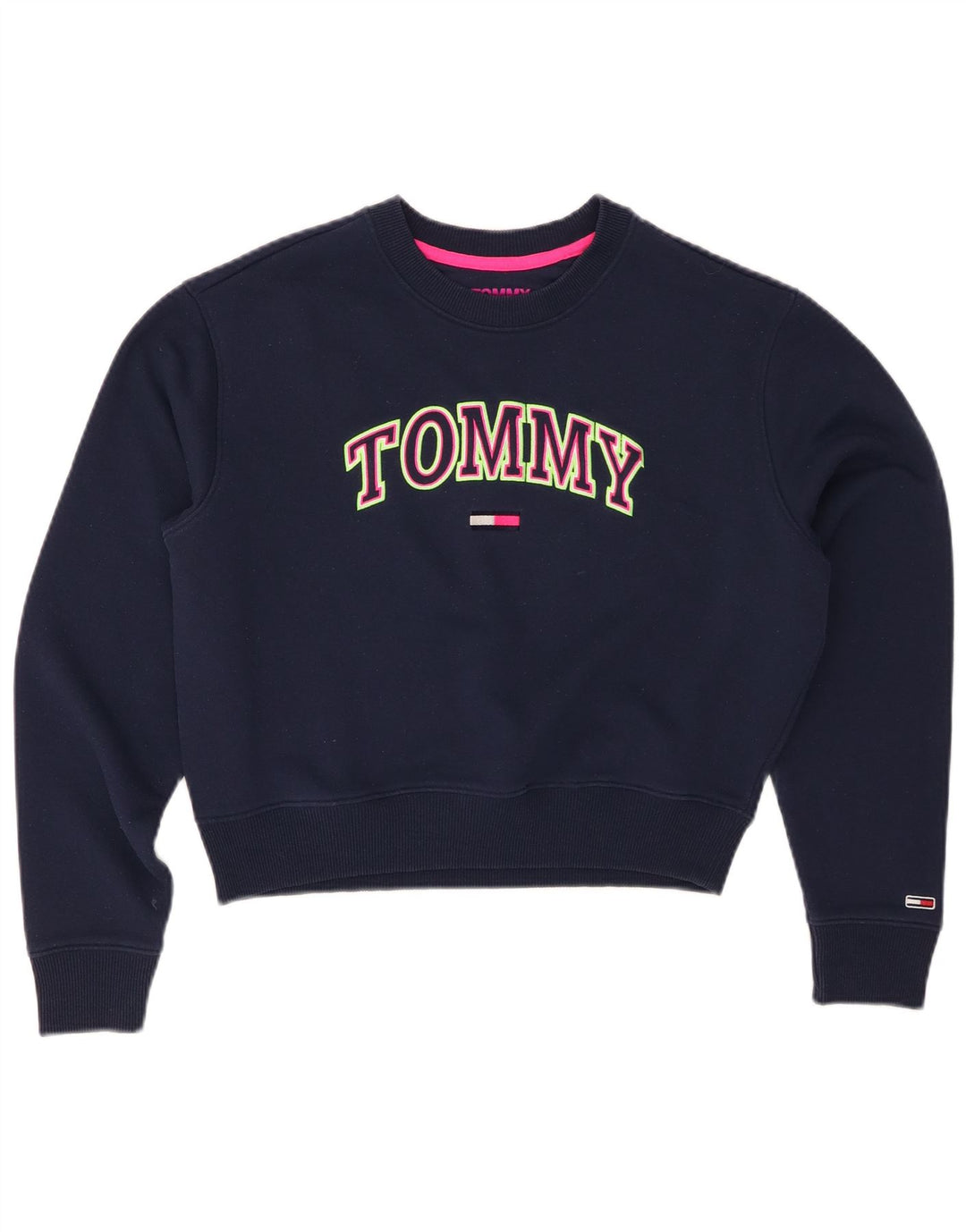TOMMY HILFIGER Ženska kratkotrajna majica UK 10 Mala tamnoplava