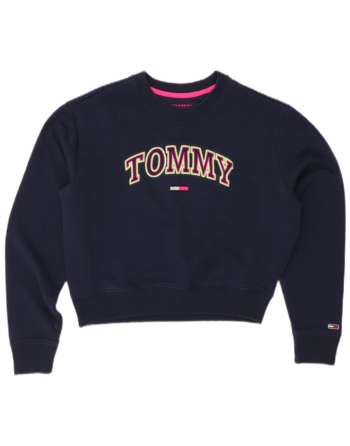TOMMY HILFIGER Ženska kratkotrajna majica UK 10 Mala tamnoplava