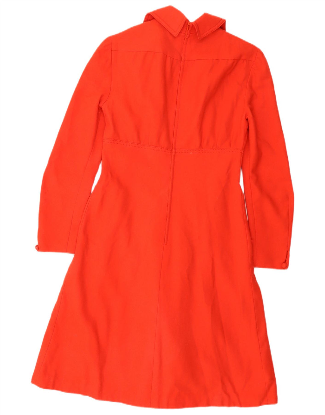 VINTAGE ženska haljina A-kroja dugih rukava EU 38 srednje crvena nova vuna