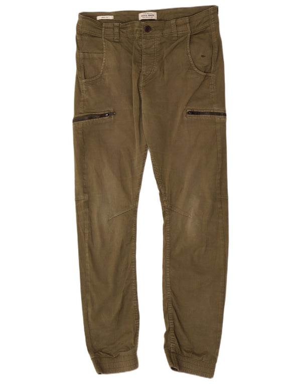 Jack & Jones muške antifit joggers kargo hlače W31 L29 Kaki pamuk