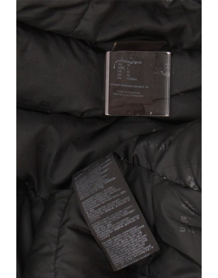 Jack Wolfskin ženska podstavljena jakna s kapuljačom UK 12 srednje crne boje