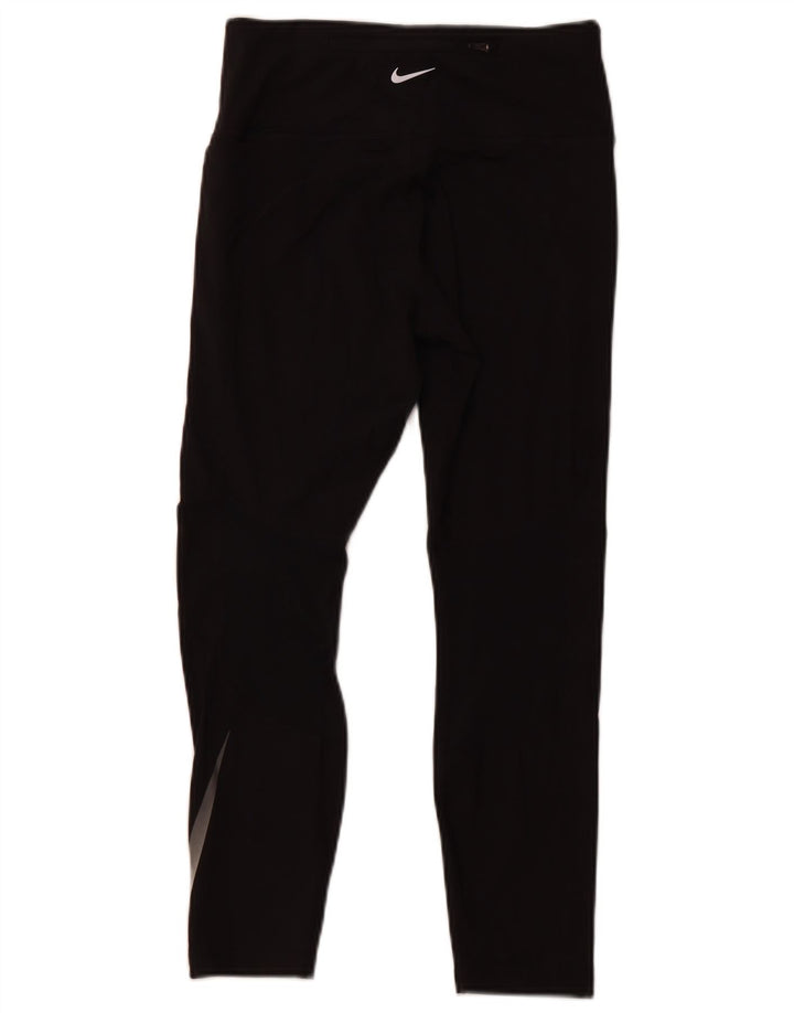 NIKE Ženske Dri Fit Crop Leggings UK 12 Srednji crni poliester
