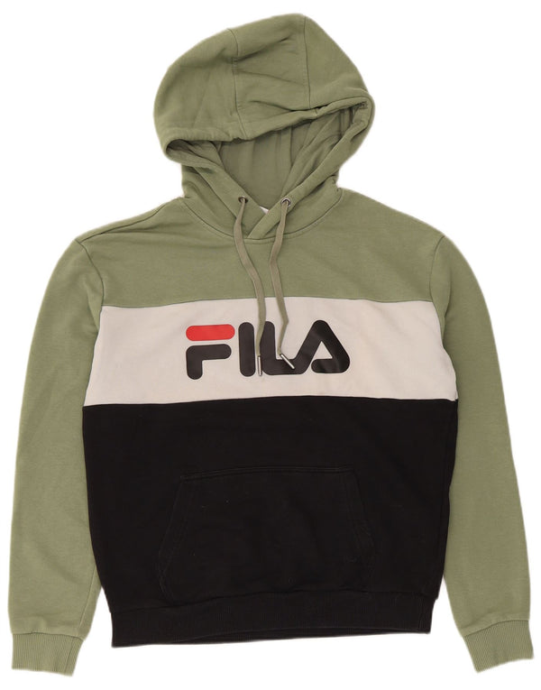 Fila ženska majica s kapuljačom s velikim grafičkim motivom UK 10 malih zelenih kockica u boji