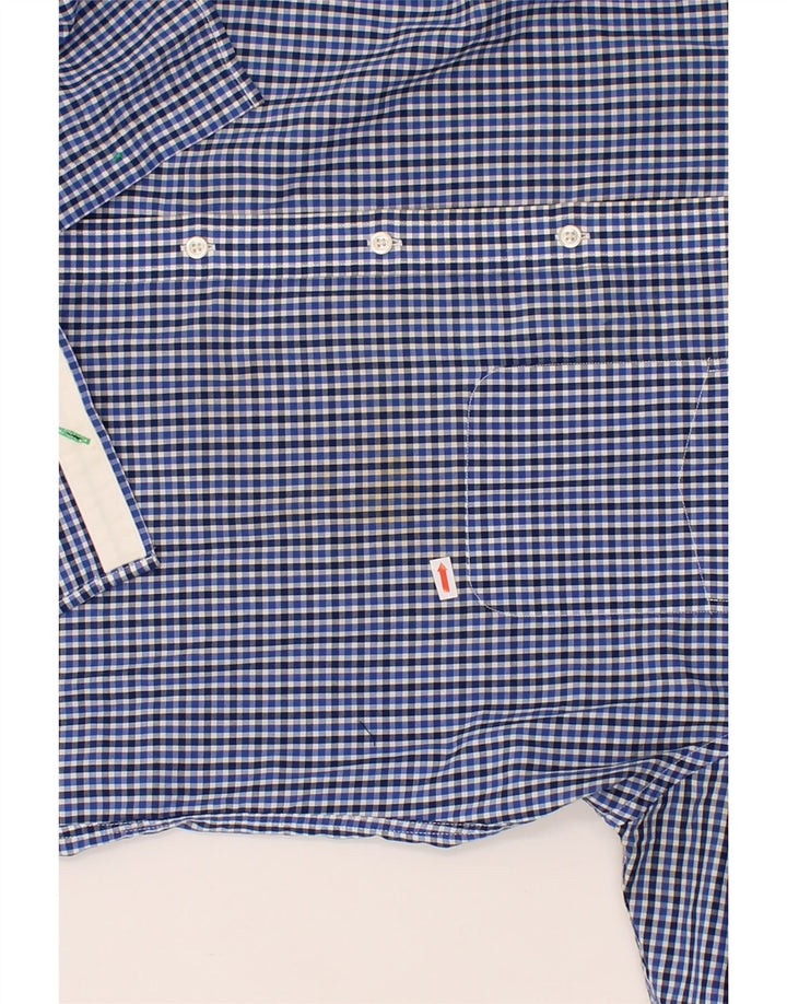 TOMMY HILFIGER Mens Shirt XL Blue Check Cotton Vintage Tommy Hilfiger and Second-Hand Tommy Hilfiger from Messina Hembry 