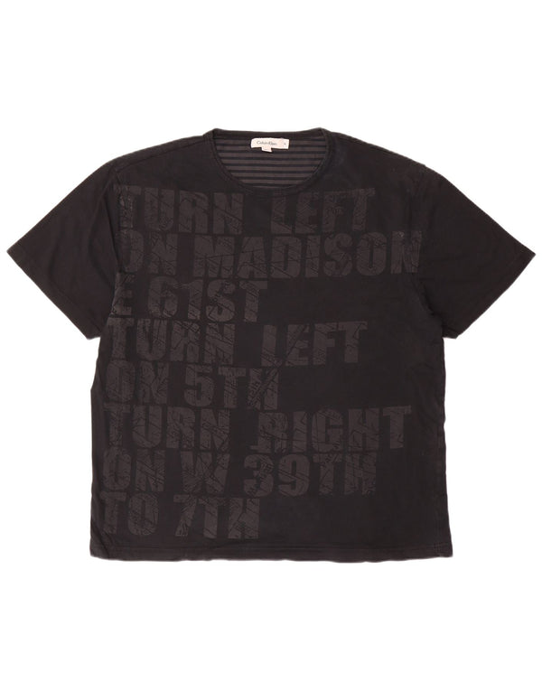 CALVIN KLEIN Muška grafička majica kratkih rukava XL crni pamuk