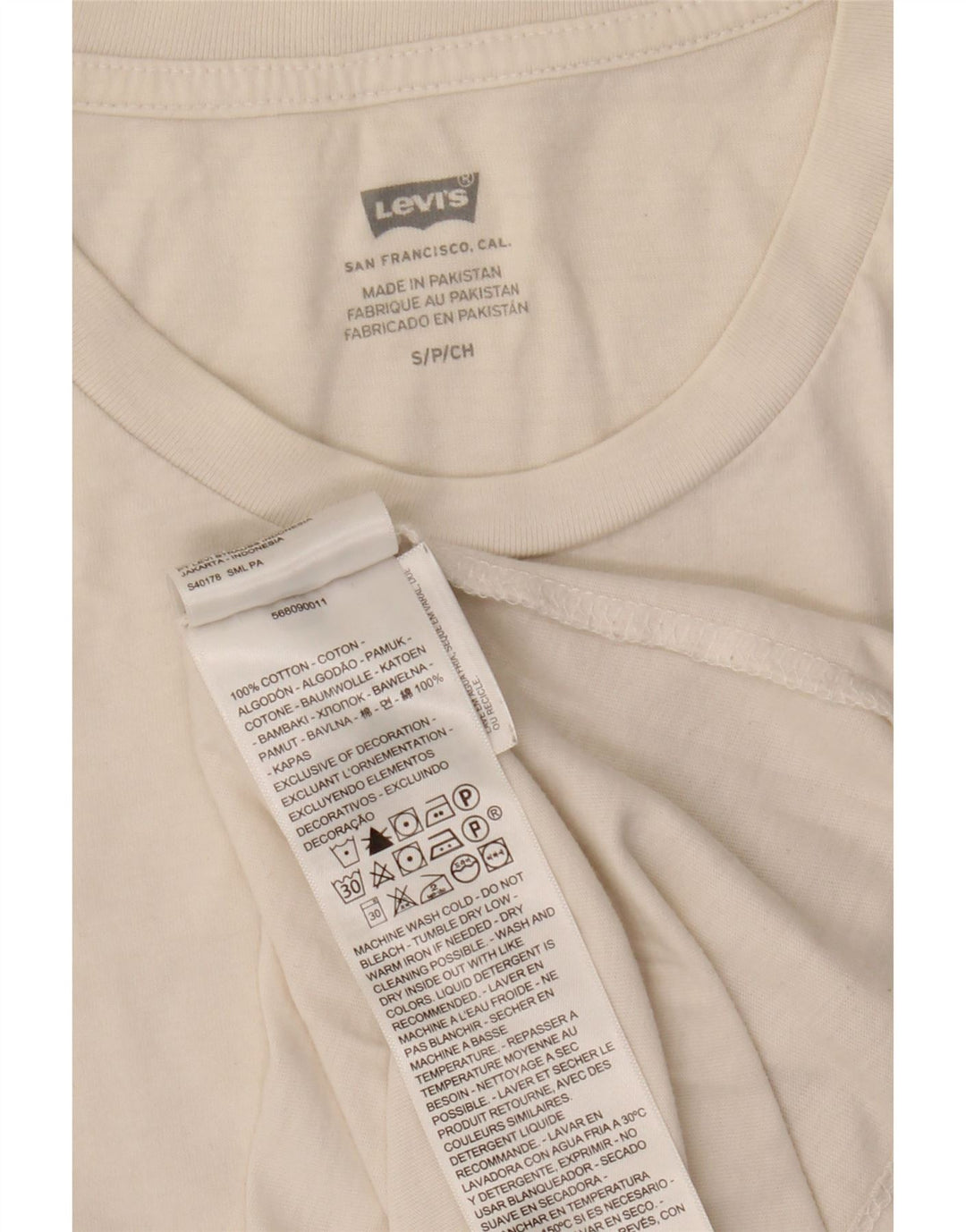 Levi's muška majica kratkih rukava Mala bijela pamučna majica