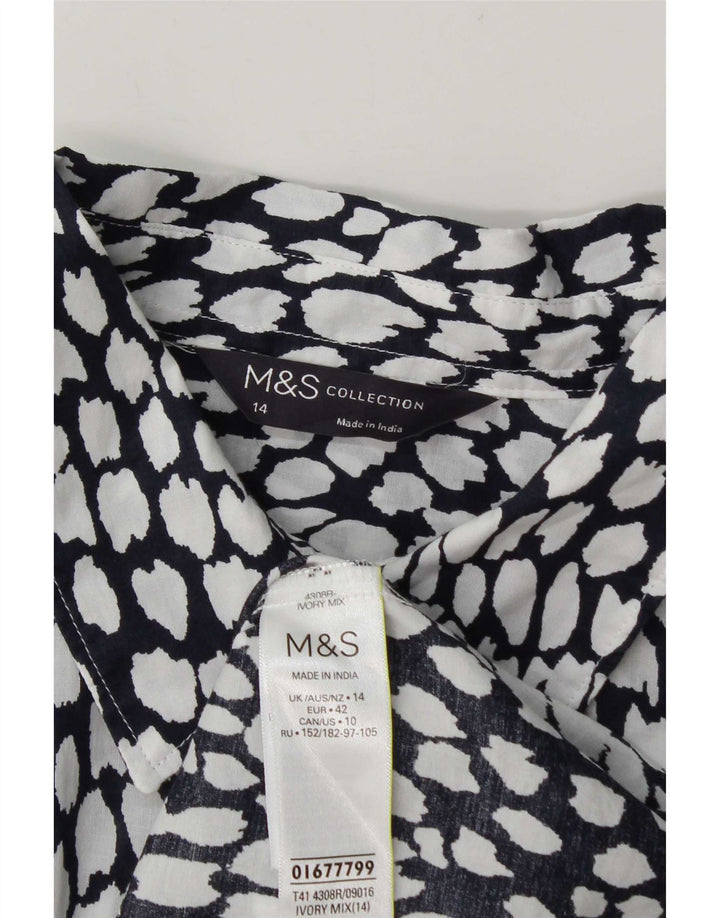 Marks & Spencer ženska košulja UK 14 Pamuk s velikim bijelim točkama