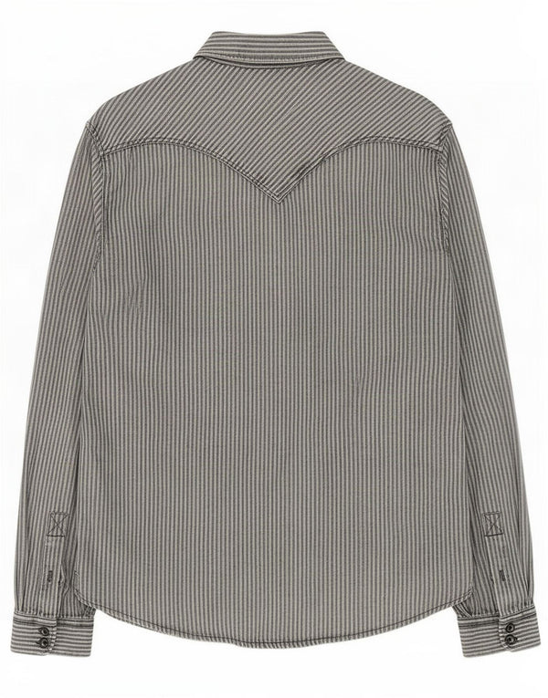 Levi's Mens Shirt Large Grey Pinstripe Cotton