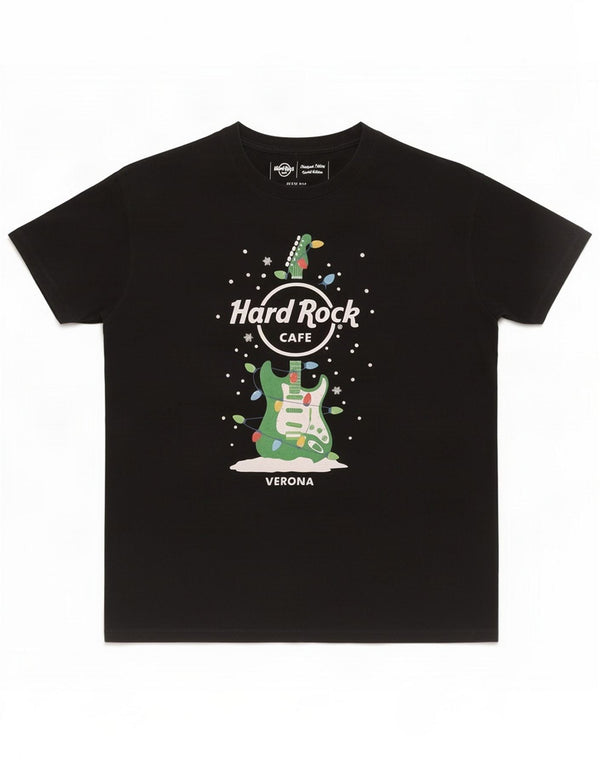 Hard Rock Cafe Muška majica kratkih rukava VERONA Graphic, mala, crna pamučna
