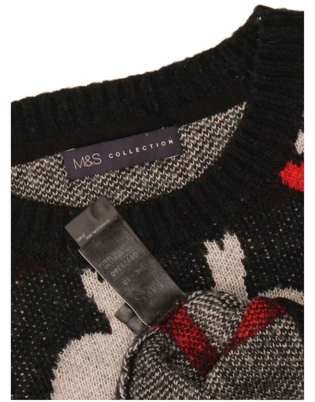 MARKS & SPENCER Ženski džemper s morskim izrezom UK 10 Mali crni