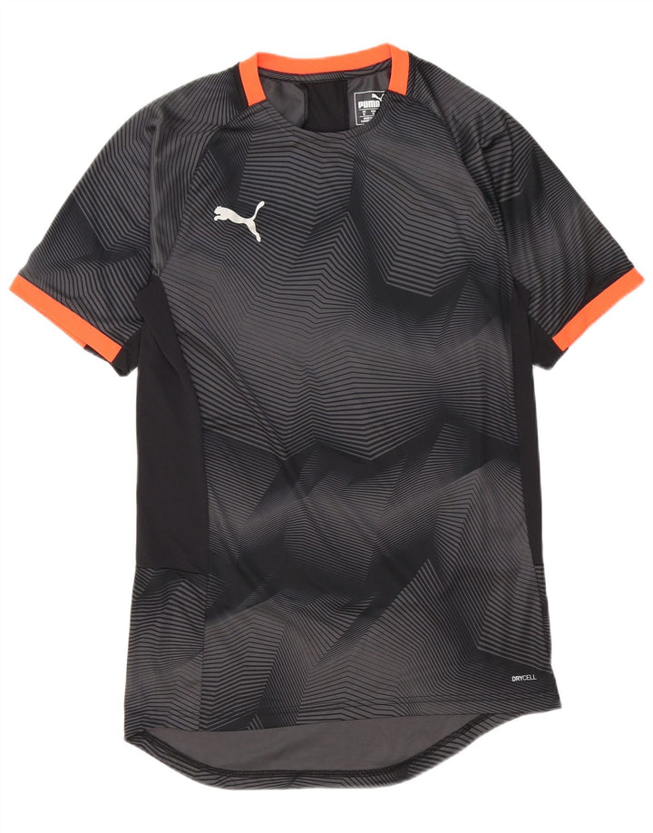 Puma muška majica kratkih rukava srednje siva geometrijska
