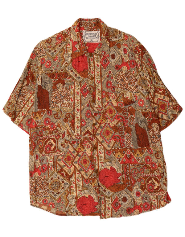 Wampum muška grafička majica kratkih rukava XL višebojna geometrijska viskoza