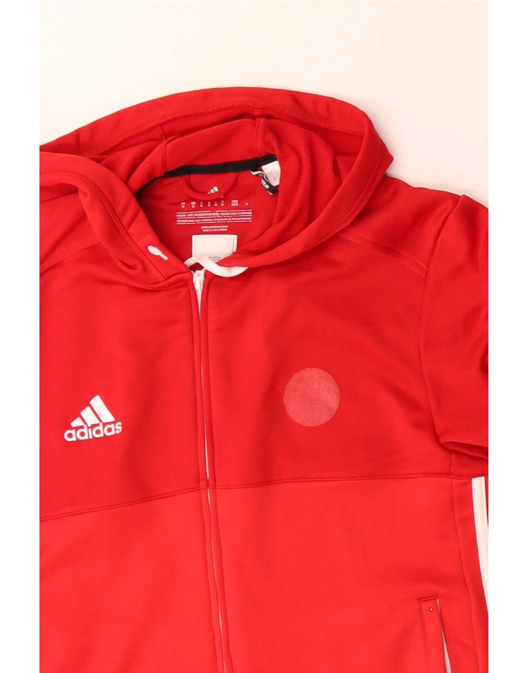 Adidas muški džemper s kapuljačom Climalite srednje crvene boje od poliestera