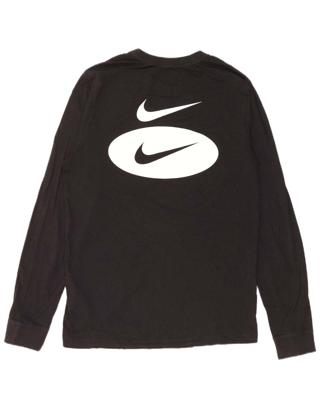 Nike muška majica dugih rukava s grafikama, mala, crna pamučna